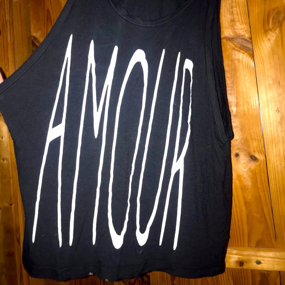 Black crop top tank size small